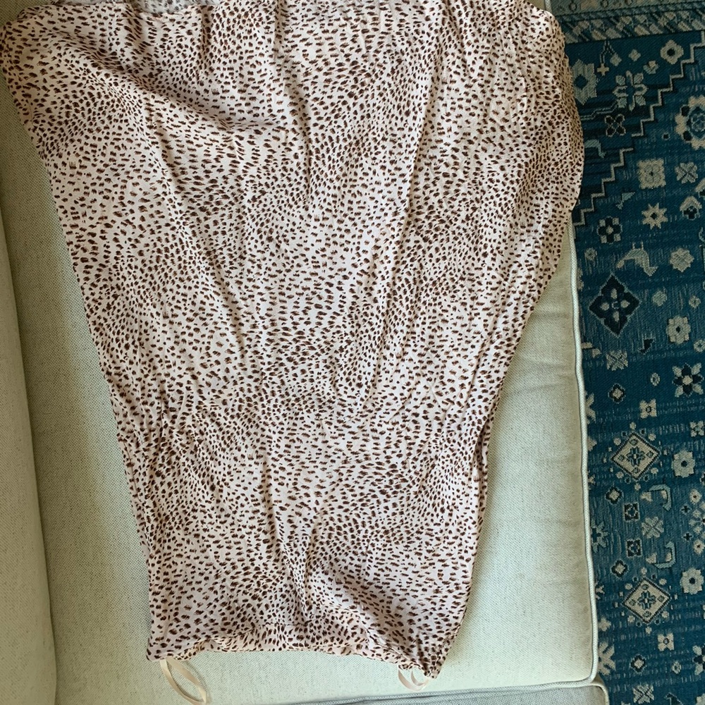 Leopard Midi Skirt, Cotton Candy LA, M